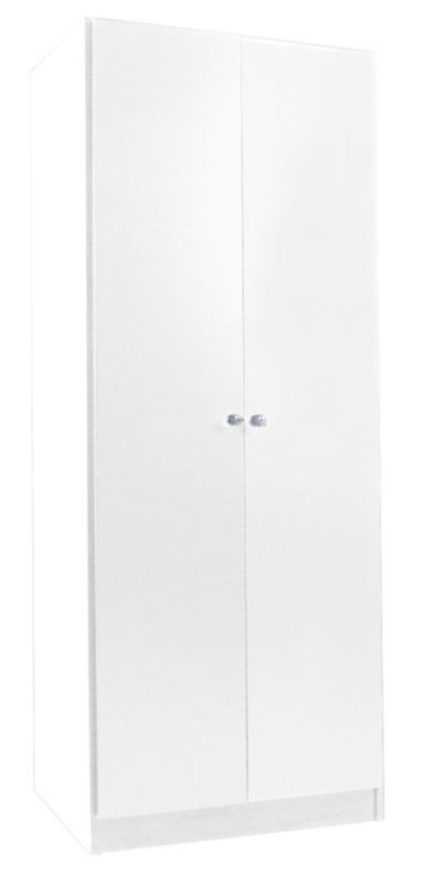 Crystal 2 Door Wardrobe White