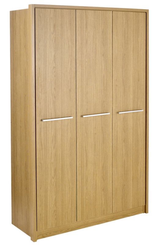 Unbranded Mollington 3 Door Plain Wardrobe with Surround Oak