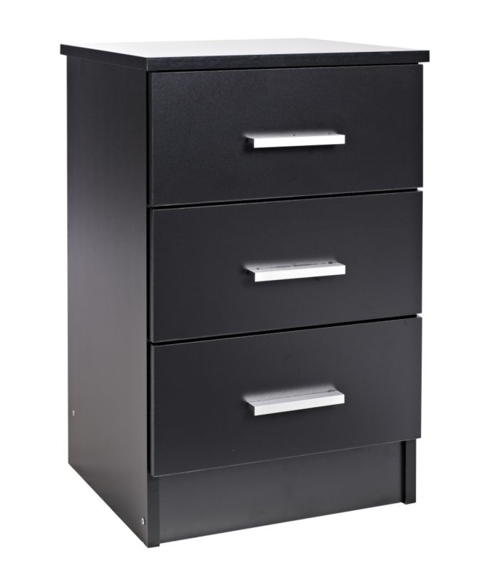 Mulberry Black 3 Drawer Chest