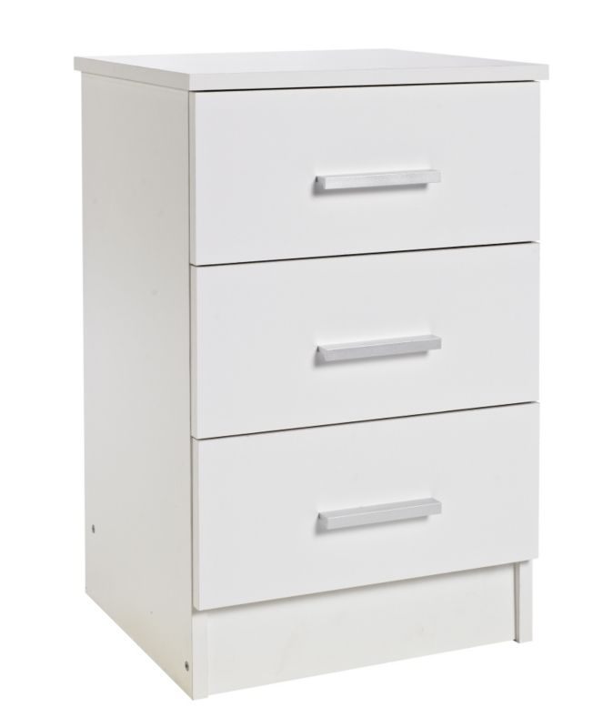 B&Q Mulberry White 3 Drawer Chest