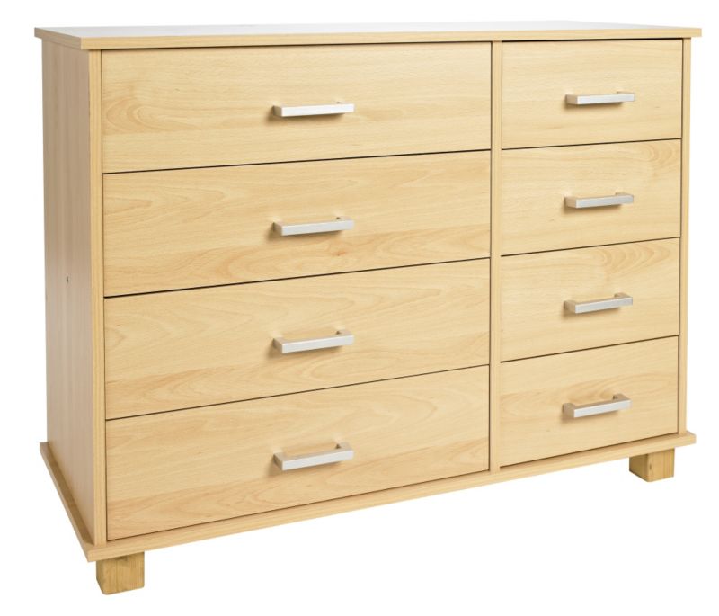 4+4 Drawer Chest Beech