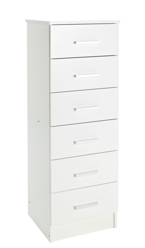 Mulberry White 6 Drawer Chest
