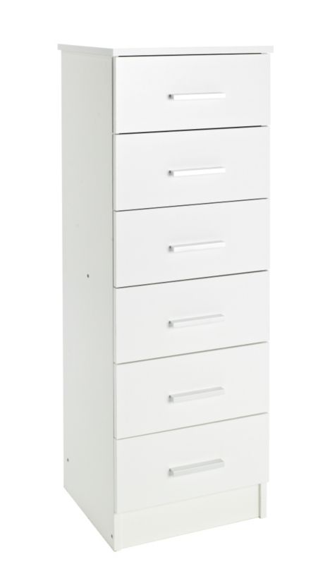 B&Q Mulberry White 6 Drawer Chest