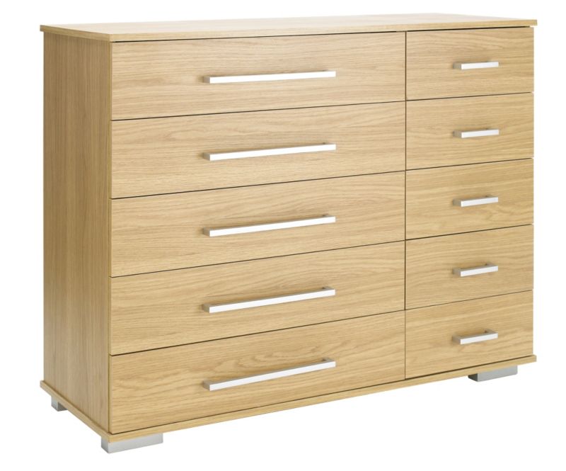 Unbranded Mollington 5 5 Drawer Chest Oak