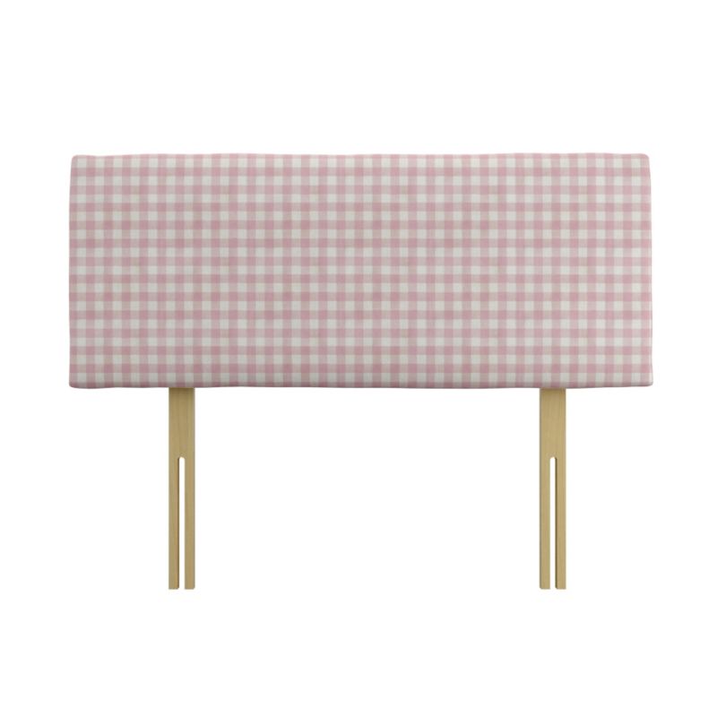 Pumpkin Headboard Pink Gingham