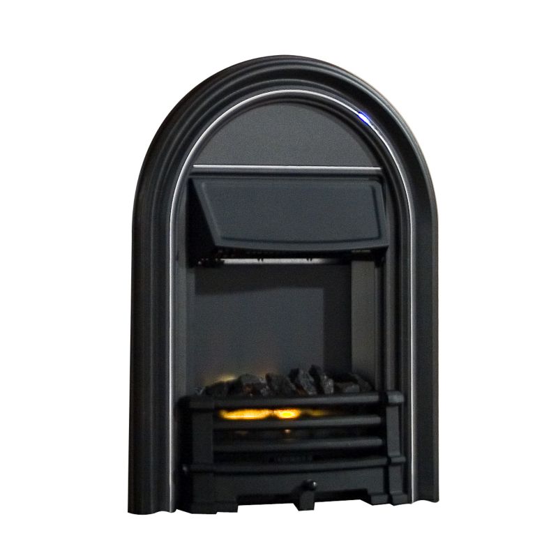 Domus Electric Inset Fire Black Highlighted Effect