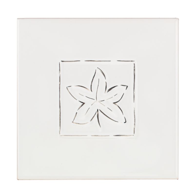 Tile Gallery Leaf Embossed Inset Single 26153469 Metallic W150 x L150 x T6mm