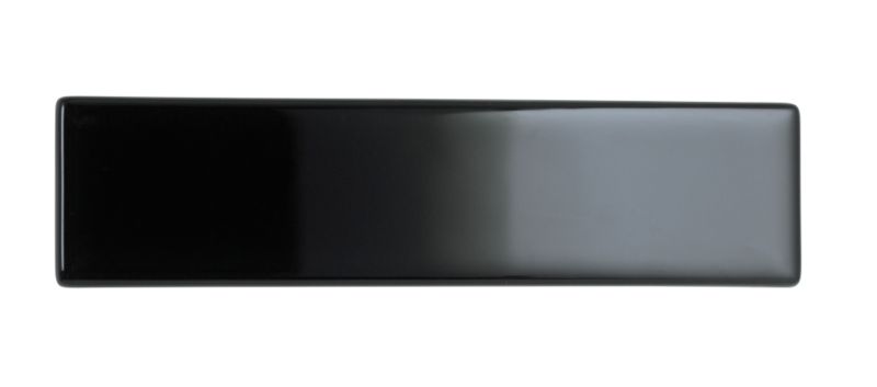 Tile Gallery Ebony Glass Border D&eacute;cor Tile Black (W)50 x (L)200 x (T)6mm