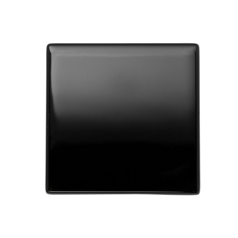 Tile Gallery Ebony Glass Plain D&eacute;cor Tile Black (w)100 X (l)100 X (t)6mm