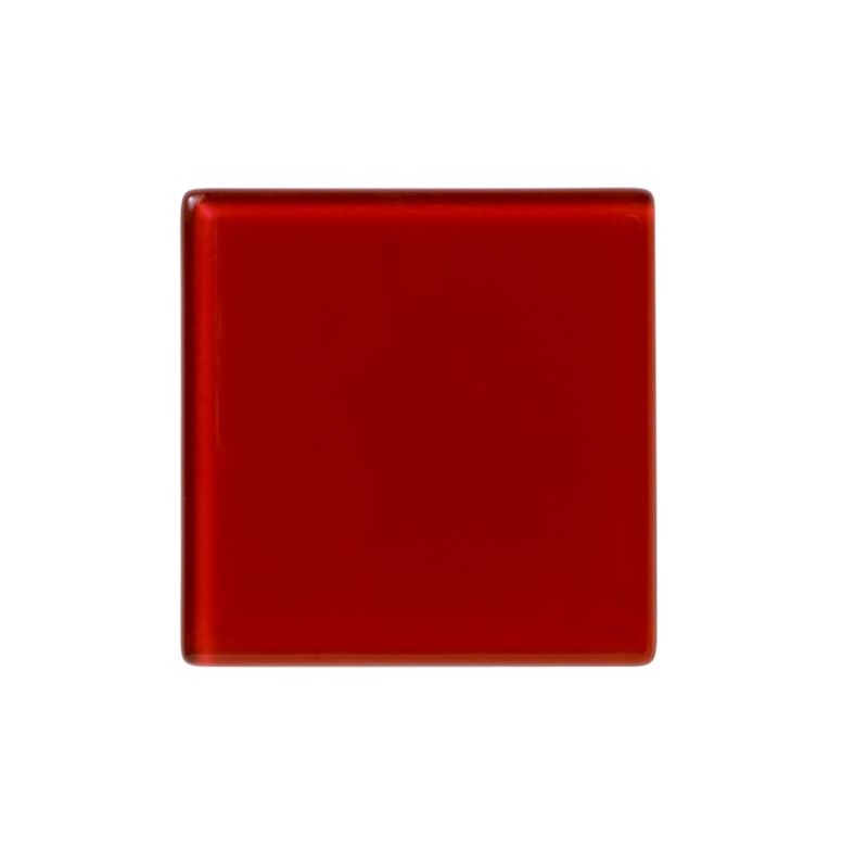 Tile Gallery Lipstick Glass Plain D&eacute;cor Tile Red (w)100 X (l)100 X (t)6mm