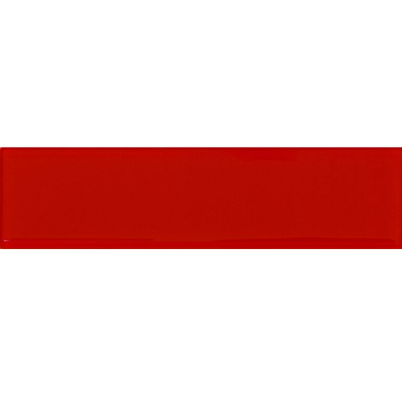 Tile Gallery Lipstick Glass Border D&eacute;cor Tile Red (W)50 x (L)200 x (T)6mm