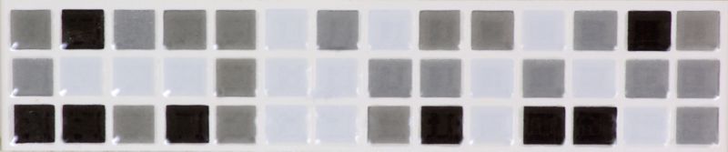 Tile Gallery Mini Mosaic D&eacute;cor Tile Black/Red (W)45 x (L)200 x (T)6mm