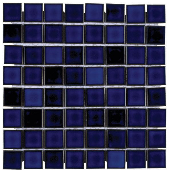 Ceramic Mosaic Tile Blue (W)300 x (L)300 x (T)9mm Pack Of 4