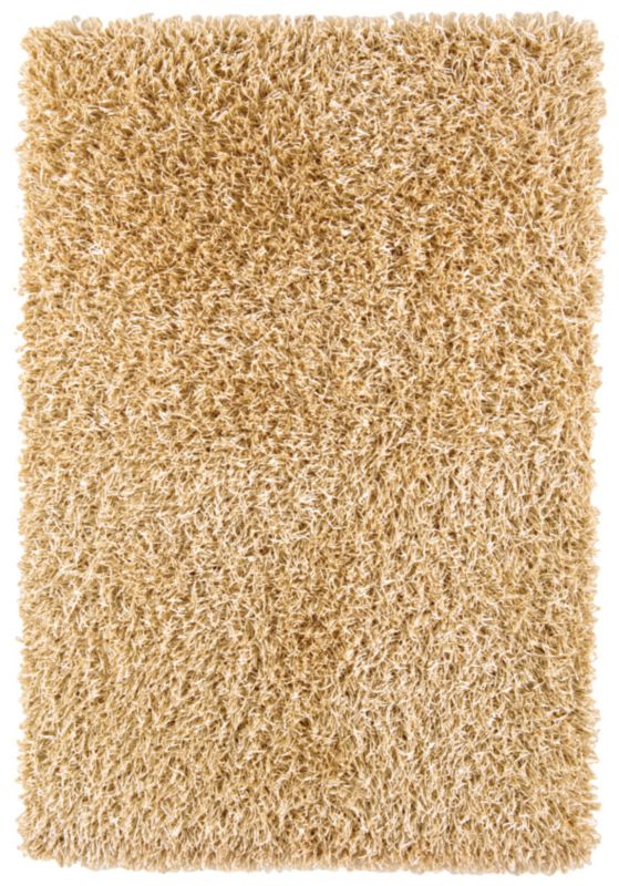 Shine Soft Rug Gold Effect (W) 70 x (L) 140cm