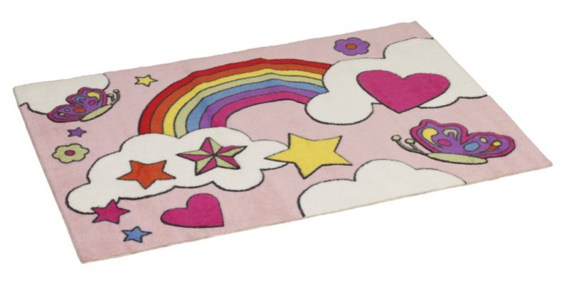 Rainbow Rug Pink (W)80 x (L)120cm