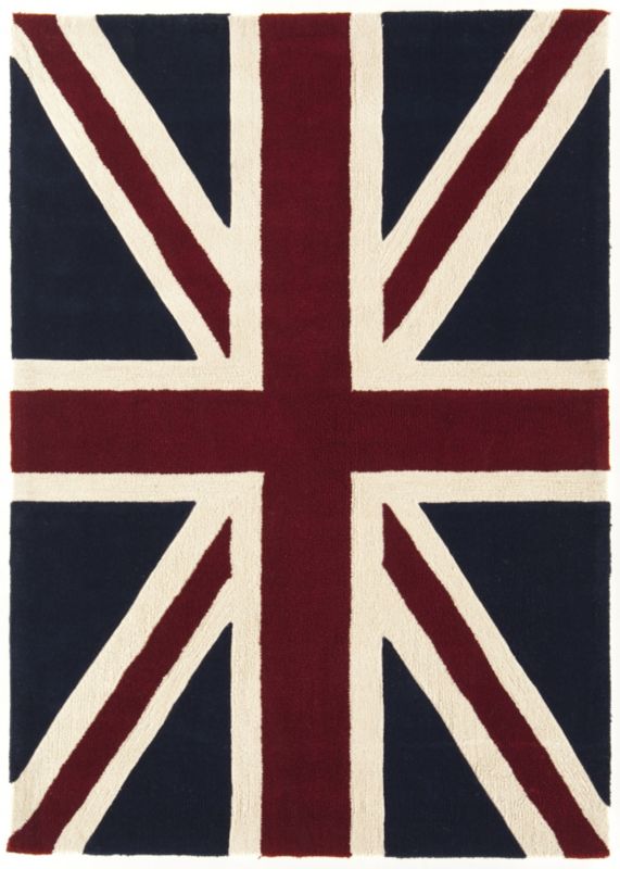 Colours by B&Q Jack Rug (W)120 x (L)160cm Red/White/Blue