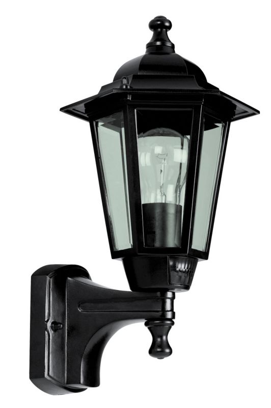 Lyon Dual Level Directional PIR Lantern 60W BQ-CAL-110-AC-D-B Black