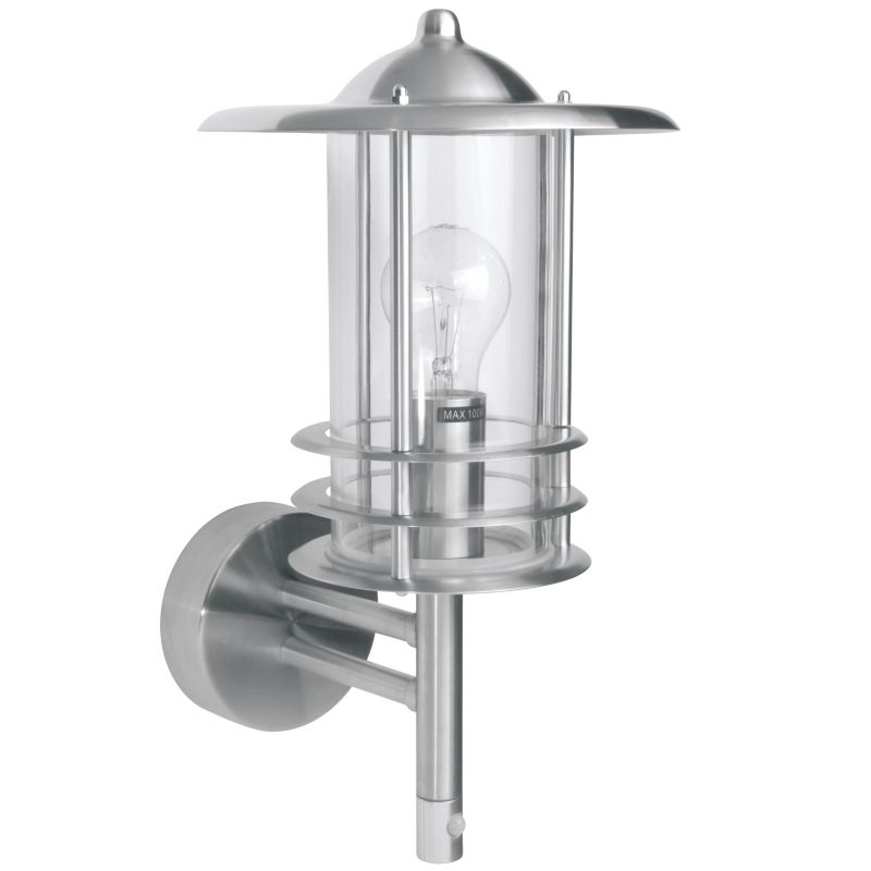 IQ Biarritz Dual Level PIR Lantern 60W BQ-SL11-110-60-D-CL Stainless Steel