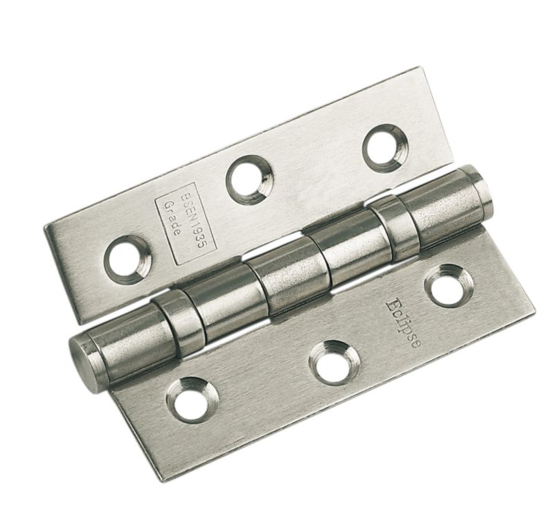Ball Bearing Hinge Satin Stainless Steel 76mm 1 Pair