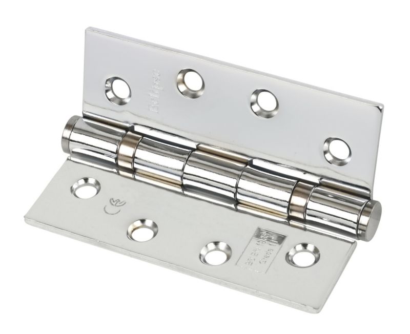 Grade 11 Ball Bearing Hinge Polished Chrome 102 x 76mm Pack of 3