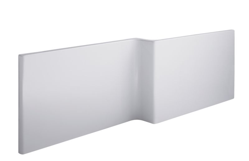 L Shaped Showerbath Front Panel White