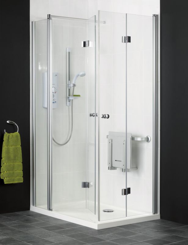 Independent Living Rectangular Shower Enclosure Chrome/Glass L/H (W)1200 x (D)800 x (H)1850mm