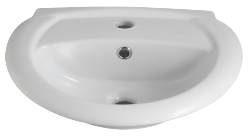 BandQ Barcelona 1 Tap Hole Cloakroom Basin White