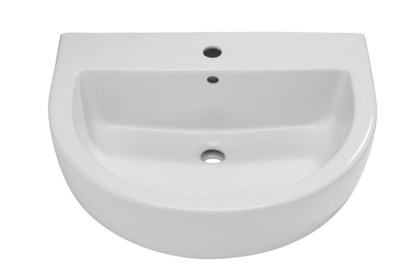 BandQ Select Toronto Basin White (H)885 x (W)610 x (D)470mm