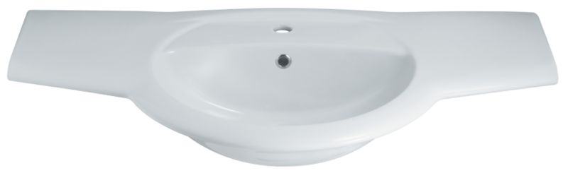 BandQ Mono Winged Basin White (W)1000 x (D)510mm