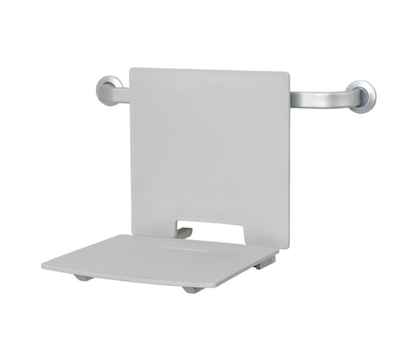 Unbranded Grab Rail Hung Folding Shower Seat White