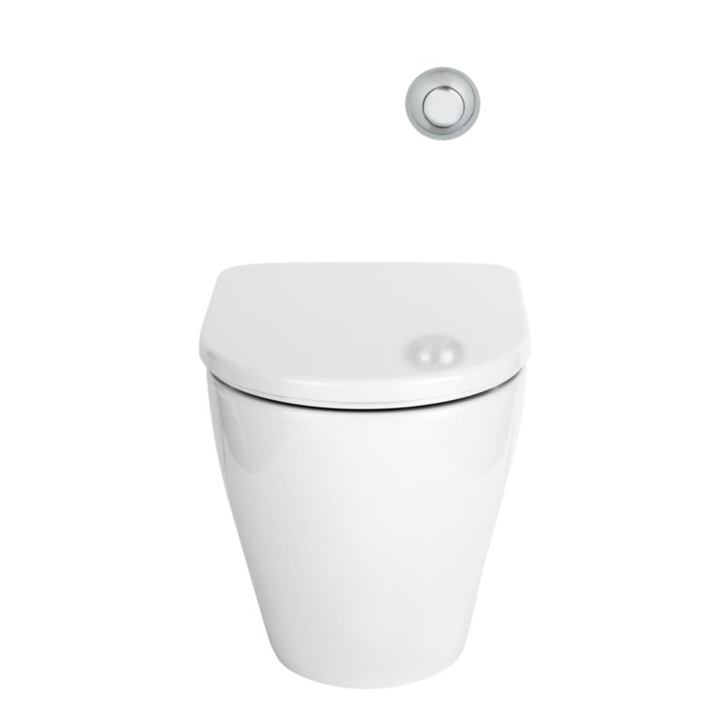 BandQ Select Curve Back To Wall Pan White