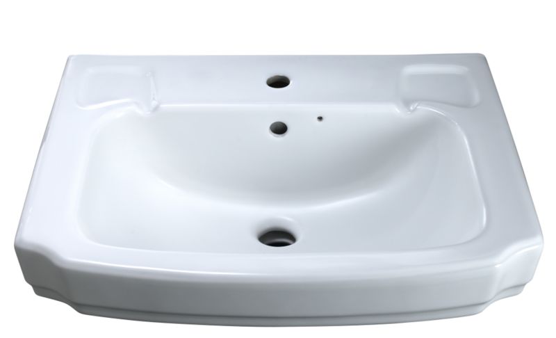 BandQ Gloucester Semi-Recessed Basin White (W)590 x (D)460mm