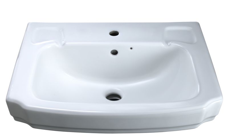 Gloucester Semi-Recessed Basin White (W)590 x (D)460mm