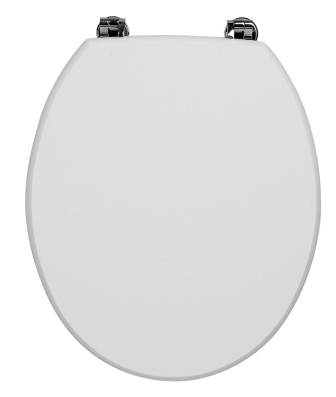 Gloucester Toilet Seat White/Chrome Effect