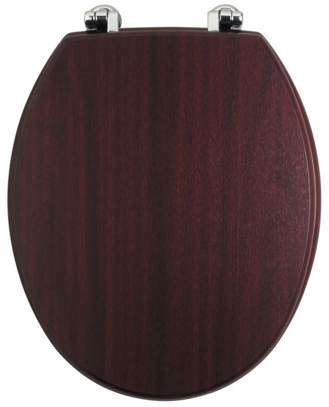 /Romsey Toilet Seat Mahogany Effect