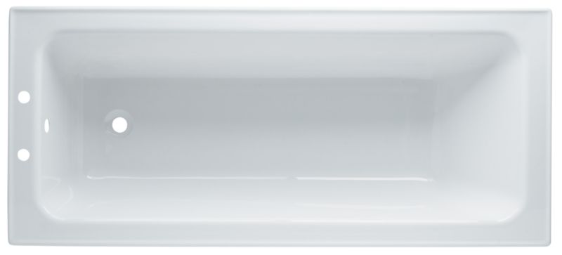 BandQ Gloucester Straight Acrylic Bath White (L)1695 x (W)750mm