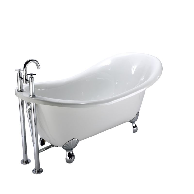Freestanding Acrylic Slipper Bath White (L)1660 x (W)715mm Freestanding Acrylic Slipper Bath White (L)1660 x (W)715mm