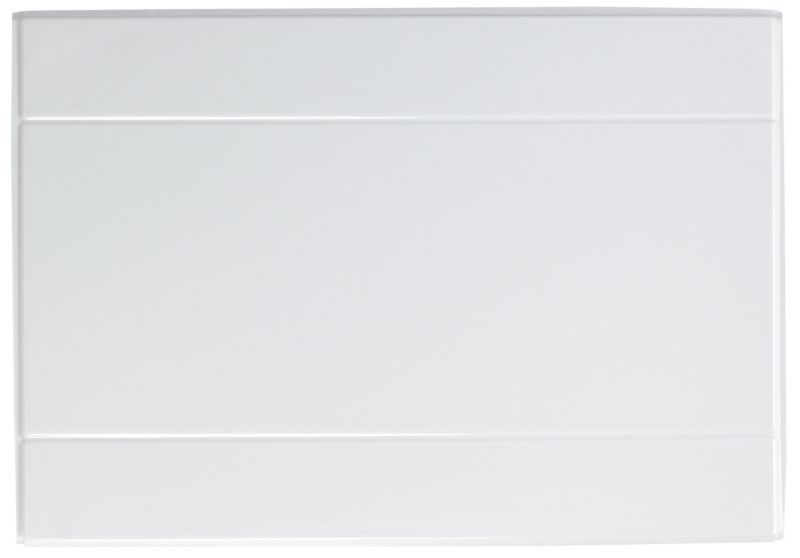 BandQ Luxury Curved Shower Bath End Panel White
