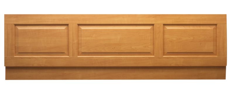 BandQ Romsey Classic Straight Bath Front Panel Pine Effect