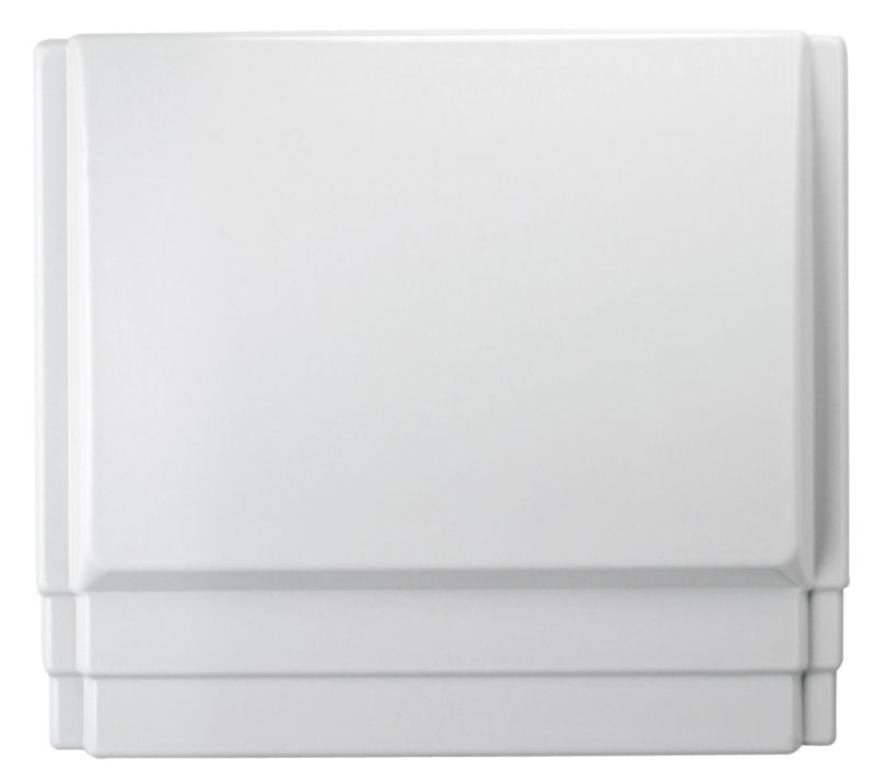 BandQ Aloha Bath End Panel White (W)700mm