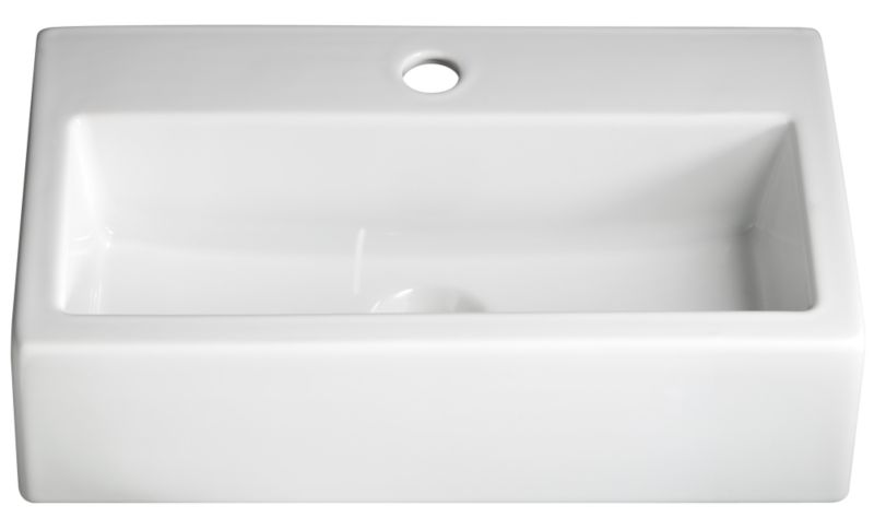 BandQ Boxi Oblong Vanity Basin White