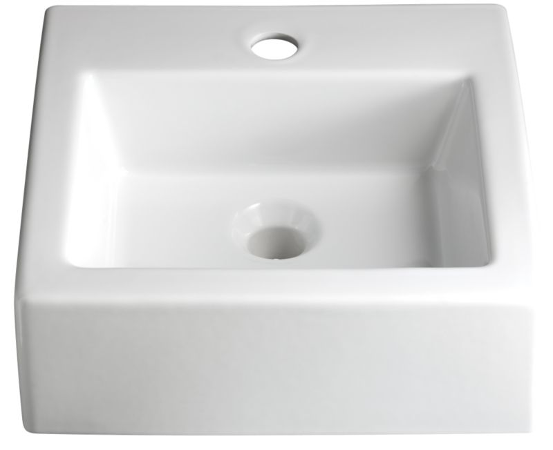 BandQ Boxi Square Vanity Basin White