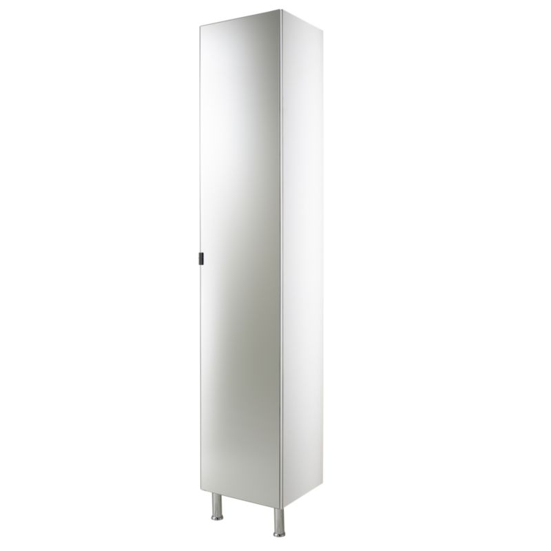 Concept 38 Tall Cabinet With Mirror Door White (H)1900 x (W)380 x (L)340mm