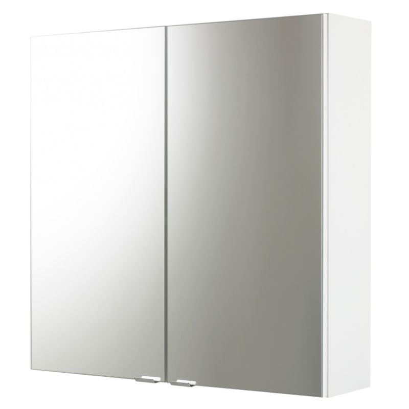 BandQ Concept 38 Wall Cabinet With Mirror Doors White (H)760 x (W)760 x (L)180mm