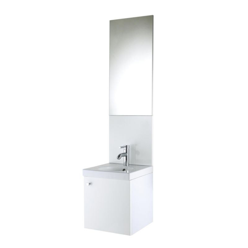 Contemporary Concept 38 Cloakroom Mirror White (H)1135 x (W)380 x (L)20mm