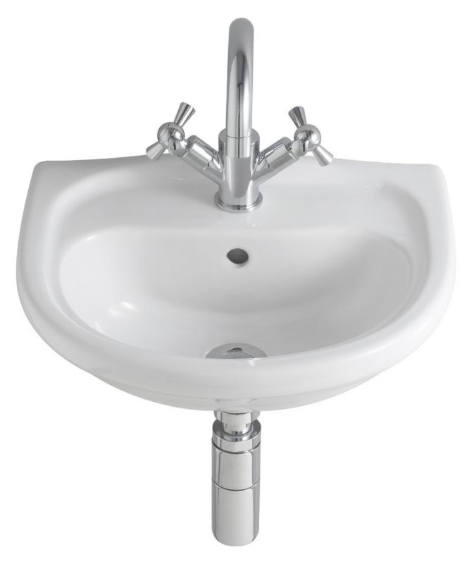 BandQ Porto Cloakroom Basin White (W)440mm