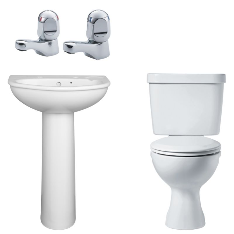 Armitage Shanks Sandringham Toilet Basin and Tap Pack