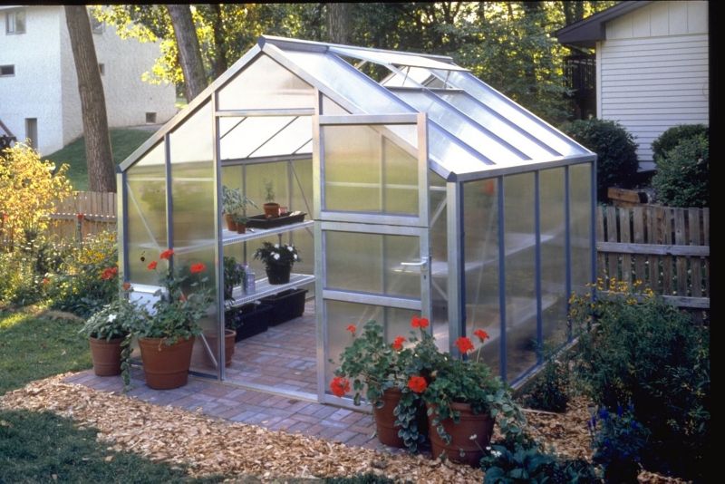 Model 9x12 - Premium Greenhouse - Aluminium Frame + Polycarbonate Glazing + Base
