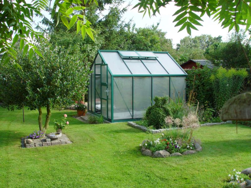 Premium Green Green House and Base and Poly Green