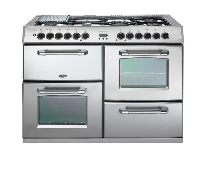 Save on this Belling Freestanding 110cm Kensington Range Cooker Dual Fuel Satin Steel